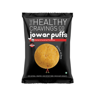The Healthy Cravings Co Jowar Puffs Herbs And Sundried Tomatoes Pack Of 6