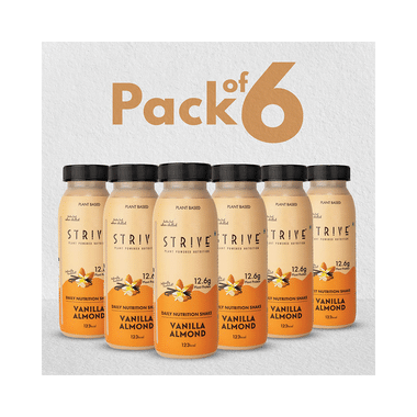 Strive Daily Nutrition Protein Shake (200ml Each) Vanilla Almond