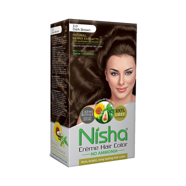 Nisha Creme Hair Color Dark Brown