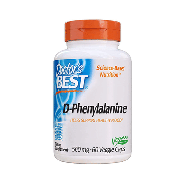 Doctor's Best D-Phenylalanine 500mg Veggie Capsule | For Healthy Mood