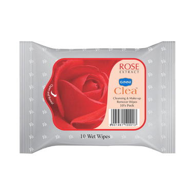 Ginni Clea Cleansing & Make-Up Remover Wipes Rose Extract