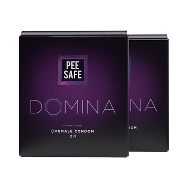 Pee Safe Domina Take Charge Female Condom (2 Each) With Disposable Bags