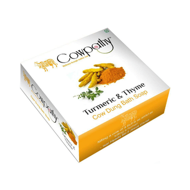 Cowpathy Turmeric And Thyme Cow Dung Bath Soap