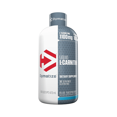 Dymatize L-Carnitine 1100mg for Fat Burning | Flavour Liquid Blue Raspberry