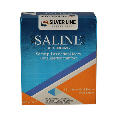 Silver Line Pro Saline Max For Scleral Lenses (80ml Each)