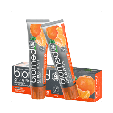 Biomed Complete Care Natural Toothpaste (100gm Each) Citrus Fresh Buy 1 Get 1 Free