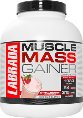 Labrada Nutrition Muscle Mass Gainer With Creatine For Muscle Support | Flavour Strawberry