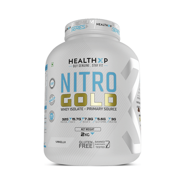 HealthXP Nitro Gold Whey Isolate Powder Vanilla