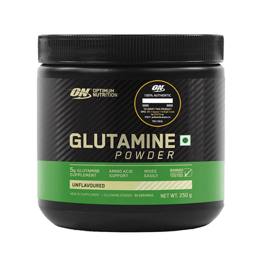 Optimum Nutrition (ON) Glutamine | With Amino Acid | For Muscle Recovery | Powder Unflavoured