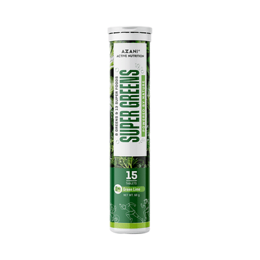 Azani Active Nutrition Super Greens Effervescent Tablet (15 Each) Green Lime
