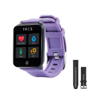 Tres Care C303 Smart Health Band with Additional Strap Free Violet