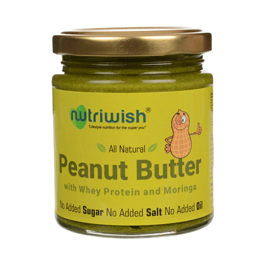 Nutriwish All Natural Peanut Butter With Whey Protein And Moringa