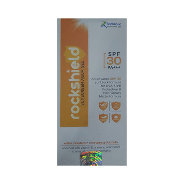 Rockshield Sunscreen Aqua Gel | Matte Formula & Water-Resistant | Paraben & Sulphate-Free | SPF 30