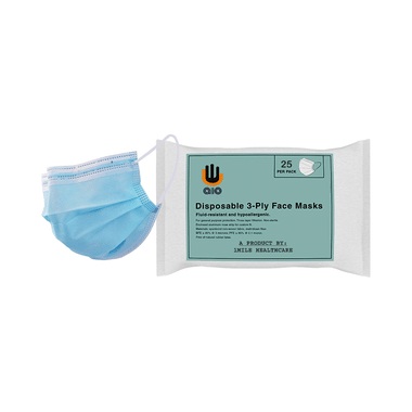 AIO Disposable 3-Ply Face Mask Universal Blue