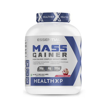 HealthXP Mass Gainer Strawberry Cream