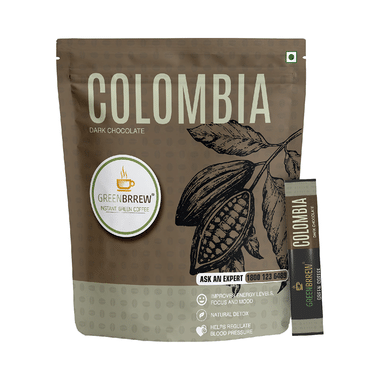 Green Brrew Colombia Instant Green Coffee (1.5gm Each) Dark Chocolate