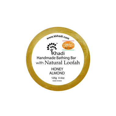 Khadi India Honey Almond Natural Loofah Handmade Bathing Bar