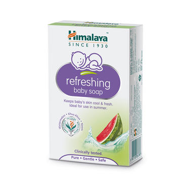Himalaya Refreshing Baby Soap For Oily Skin | Paraben-Free | Clinically Tested & Hypoallergenic