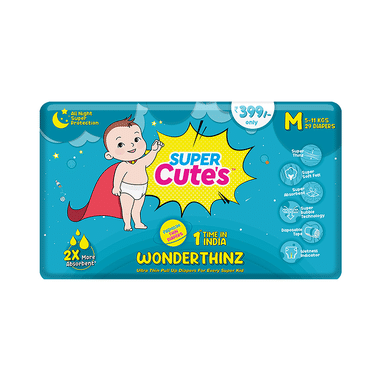 Super Cute's Medium Wonderthinz Ultra Thin Pull Up Diaper (29 Each)