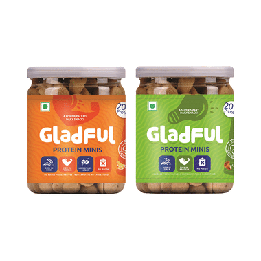 Gladful Protein Minis Cookie (150gm Each) Almond & Orange