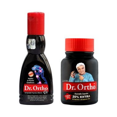 Dr Ortho Combo Pack Of Pain Relief Oil 60ml & Pain Relief Capsule 60