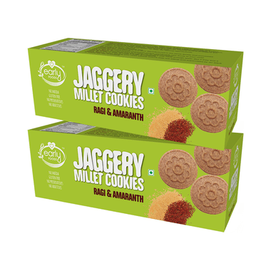 Early Foods Jaggery Millet Cookies (150gm Each) Ragi & Amaranth