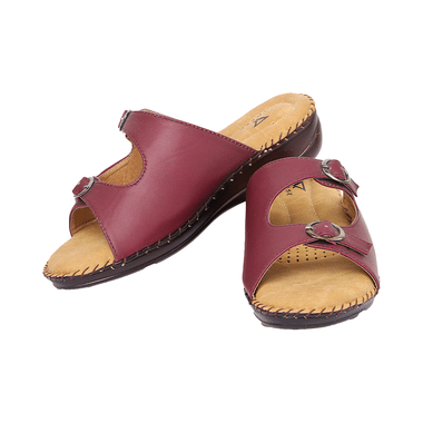 Trase Doctor Ortho Slippers for Women & Girls Light weight, Soft Footbed with Flip Flops 3 UK Cherry 007