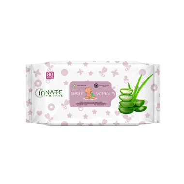 Innate Whites Alcohol Free Baby Wipes With Aloe Vera (80 Each)