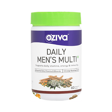 Oziva Daily Men's Multivitamin | Veg Tablet for Stamina, Energy & Immunity