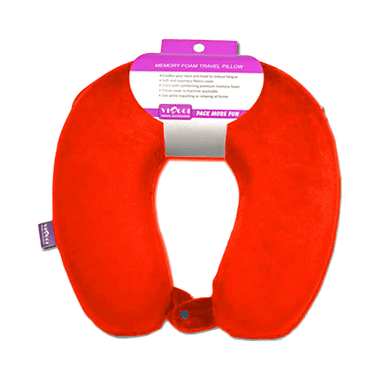 Viaggi U Shape Memory Foam Neck Pillow Red