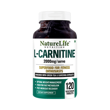 Nature Life Nutrition L-Carnitine 2000mg Vegetarian Tablet