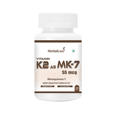 HerbalLeaf Vitamin K2 As MK 7, 55mcg Tablet