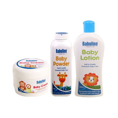 Babuline Combo Pack Of Baby Cream 50gm+Baby Lotion 200ml+Baby Powder 50gm