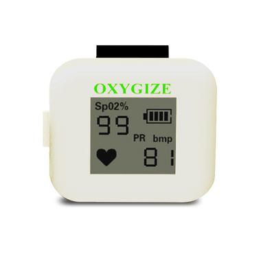 Oxygize Premium Ring Pulse Oximeter White