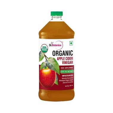 St.Botanica Organic Apple Cider Vinegar With The Mother - Raw, Unfiltered, Unpasteurized