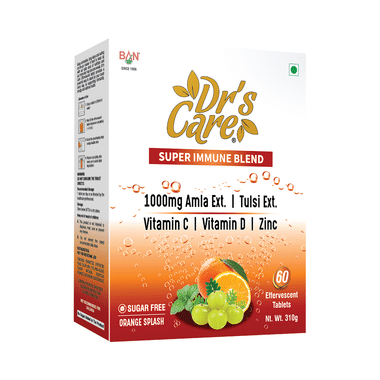Dr's Care Super Immune Blend Effervescent Tablet Orange Sugar Free