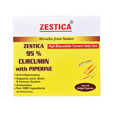 Zestica 95% Curcumin With Piperine Softgel Capsule Buy 1 Get 1 Free