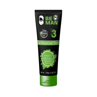 Be O Man Activated Charcoal And Milk Protein Tan Removal Scrub