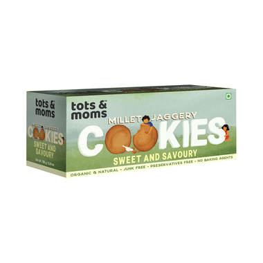 Tots and Moms Millet Jaggery Cookies (150gm Each) Sweet & Savory