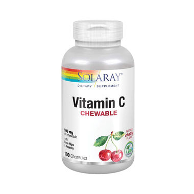 Solaray Vitamin C 500mg Chewable Tablet | Flavour Chewable Tablet Natural Cherry