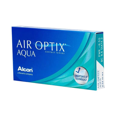 Alcon Air Optix Aqua Contact Lens Optical Power -6.5 Transparent Spherical
