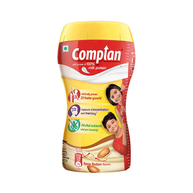 Complan Nutrition Drink Powder For Children | Nutrition Drink For Kids With Protein & 34 Vital Nutrients | Kesar Badam