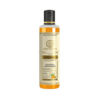 Khadi Naturals Ayurvedic Face Wash  Orange & Lemongrass SLS & Paraben Free