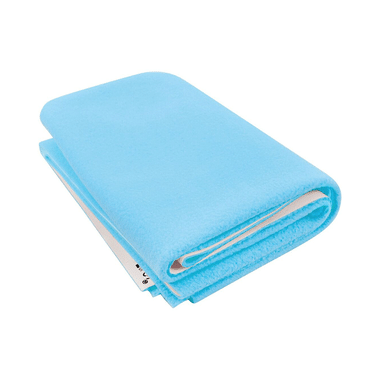 Polka Tots Waterproof & Reusable Dry Mat Bed Protector For New Born Baby Sheet Large Sky Blue