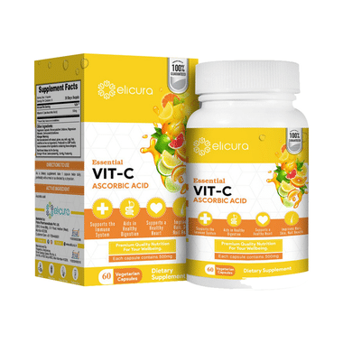 Elicura Essential Vit-C Ascorbic Acid Vegetarian Capsule