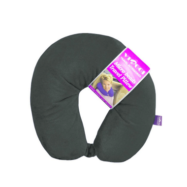 Viaggi Microbead Travel Neck Pillow With Fleece Grey