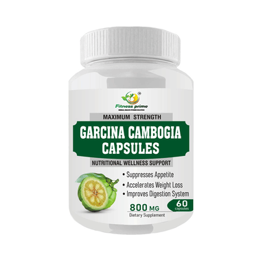Fitness Prime Maximum Strength Garcina Cambogia Nutritional Wellness Support 800mg Capsule