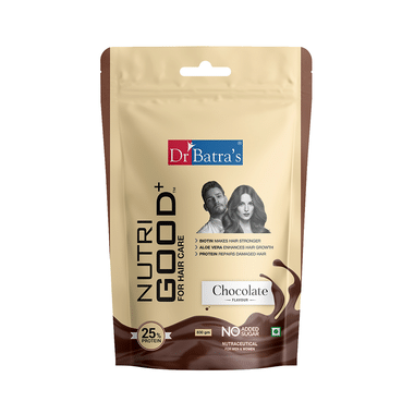 Dr Batra's Nutri Good+ For Hair Care With Biotin, Aloe Vera & Protein | No Added Sugar | Flavour Chocolate