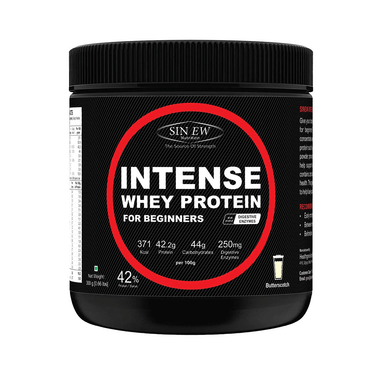 Sinew Nutrition Intense Whey Protein For Beginners With Digestive Enzymes Butterscotch