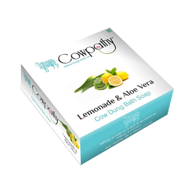 Cowpathy Lemonade And Aloe Vera Cow Dung Bath Soap